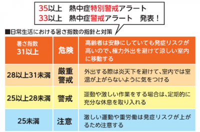 暑さ指数に関する説明画像