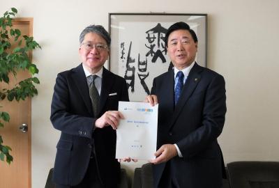 長友市長と加藤委員長の画像