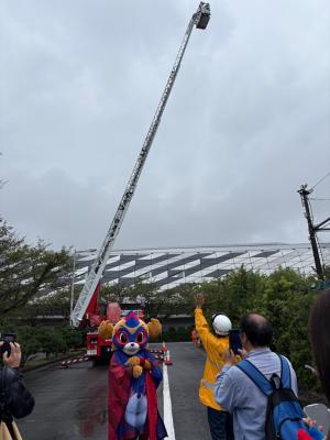 はしご車体験搭乗の写真