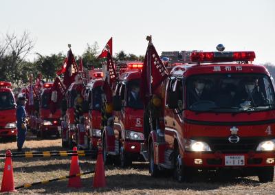 調布市消防団出初式の様子