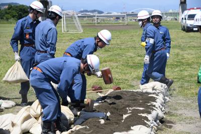 調布市総合水防訓練の様子