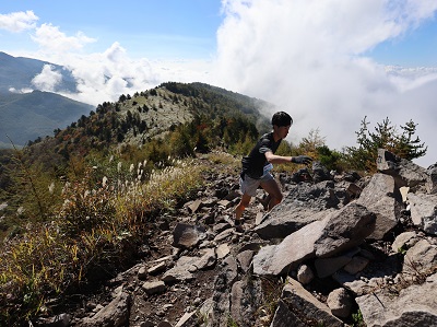 競技中の市毛富士雄選手