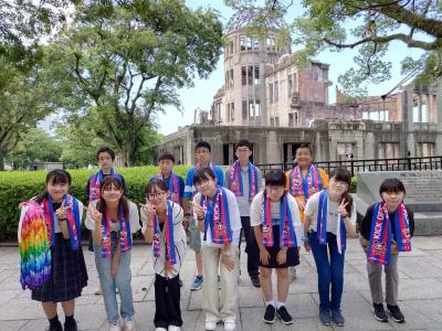 令和5年度中学生広島平和派遣ピースメッセンジャー2023集合写真