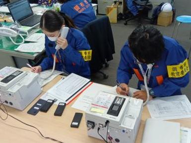 避難所運営本部訓練の写真