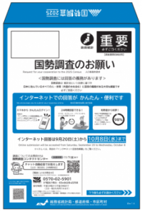 配布する調査書類入れ封筒の画像