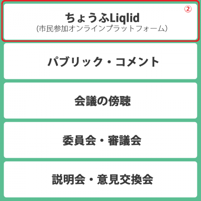 LINEメニュー画面(ちょうふリクリッド)の画像