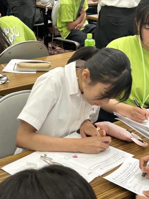 平和学習のつどいでのピースメッセンジャーの様子