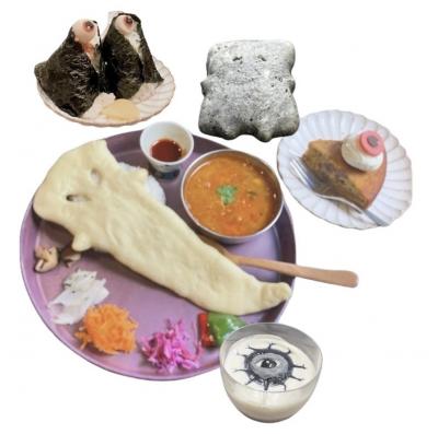 ゲゲゲ忌協力店舗で提供されるコラボメニューのイメージ写真