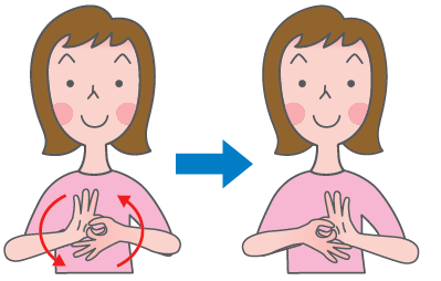 デフリンピックの手話の画像