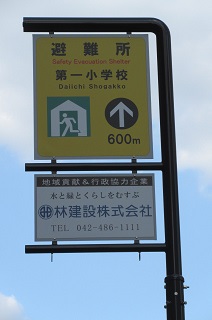 標識の拡大写真