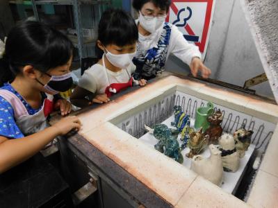 子ども陶芸教室の様子