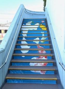 階段アート2025の写真