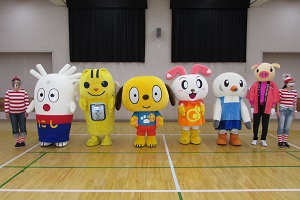 マスコットキャラクター全員集合の写真