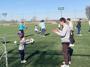 子どもサッカー体験教室の様子