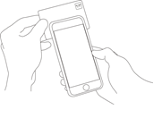 スマートフォンでマイナンバーカードを読み込む写真