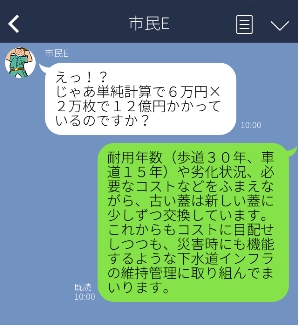 下水道インフラの維持管理についての説明画像