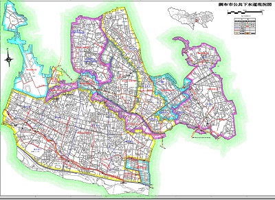 調布市公共下水道現況図の画像